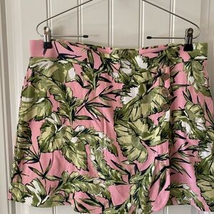 Jones New York Pink and Green Tropical Skort